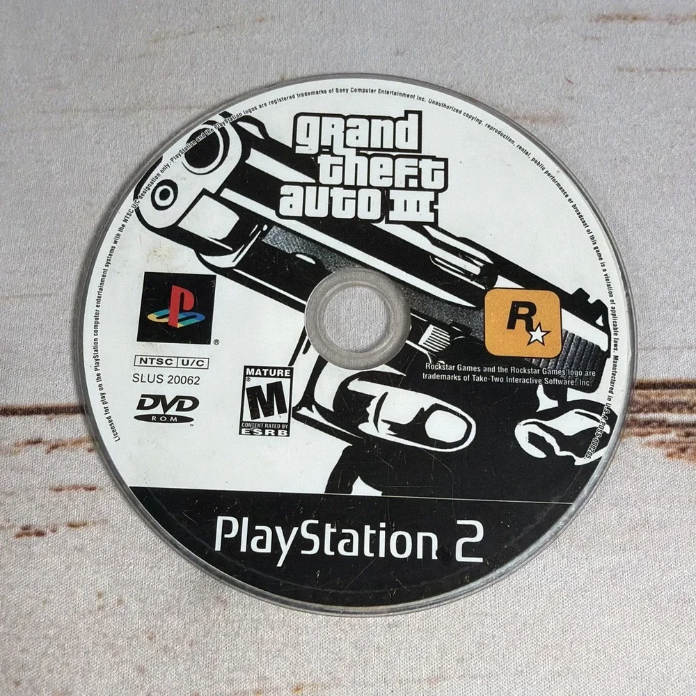 Grand Theft Auto 3 PlayStation 2 Original Release Resurfaced Disc Only Used